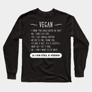 Vegan and I am still vegan Long Sleeve T-Shirt